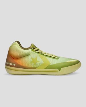 Tenis Cano Alto Converse All Star Pro BB Evo Concepts Verdes | CV-735JMS