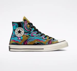 Tenis Cano Alto Converse Chuck 70 '90s Marbled Turquesa | CV-238GTB