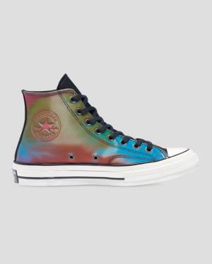 Tenis Cano Alto Converse Chuck 70 Iridescent Pretas | CV-923UGY