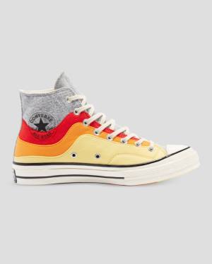 Tenis Cano Alto Converse Chuck 70 Nor'Easter Felted Layered Cinzentas Vermelhas Amarelas | CV-615TUY