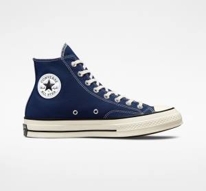 Tenis Cano Alto Converse Chuck 70 Pastel Polyester Azul Marinho Pretas | CV-165VBX