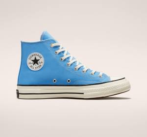 Tenis Cano Alto Converse Chuck 70 Pastel Polyester Azuis Pretas | CV-876PLW