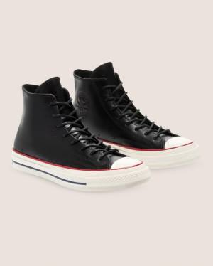 Tenis Cano Alto Converse Chuck 70 Premium Couro Pretas | CV-278IXS