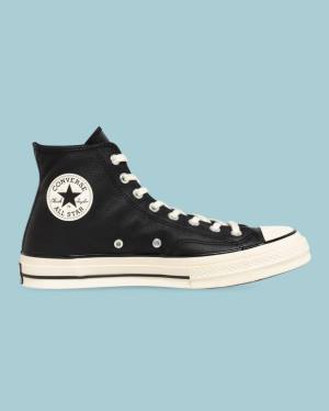 Tenis Cano Alto Converse Chuck 70 Seasonal Couro Pretas | CV-243MJP