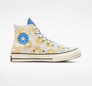 Tenis Cano Alto Converse Chuck 70 Sunny Floral Azuis | CV-591RKZ