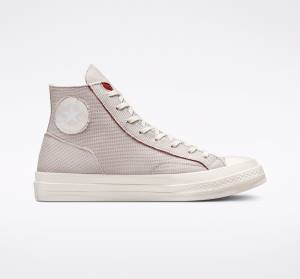 Tenis Cano Alto Converse Chuck 70 Tearaway Luz Prateadas Rosa | CV-187CXN