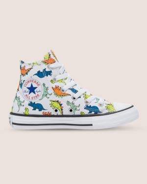 Tenis Cano Alto Converse Chuck Taylor All Star Dinoverse Branco | CV-108BMV