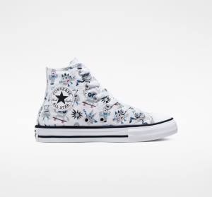 Tenis Cano Alto Converse Chuck Taylor All Star Creatures Branco Cinzentas Azuis | CV-123UFE