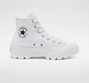 Tenis Cano Alto Converse Chuck Taylor All Star Lugged Branco Pretas Branco | CV-152ZQL