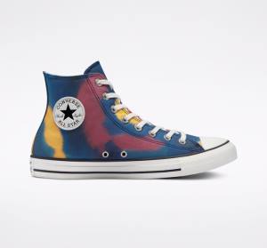 Tenis Cano Alto Converse Chuck Taylor All Star Tie-Dye Azuis Multicoloridas | CV-159HMK