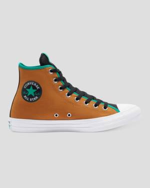 Tenis Cano Alto Converse Chuck Taylor All Star Digital Terrain Marrom Verdes | CV-164YTE