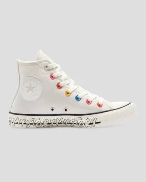 Tenis Cano Alto Converse Chuck Taylor All Star My Story Bege | CV-187TKS