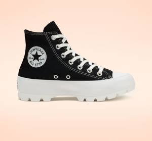 Tenis Cano Alto Converse Chuck Taylor All Star Lugged Pretas Branco | CV-217ZFG