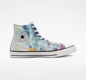 Tenis Cano Alto Converse Chuck Taylor All Star Tie-Dye Multicoloridas Pretas | CV-241JKH