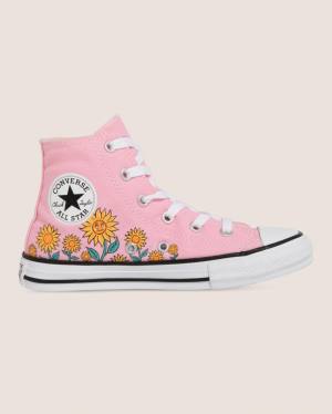 Tenis Cano Alto Converse Chuck Taylor All Star Sunflower Print Rosa | CV-249JKX