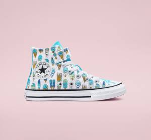 Tenis Cano Alto Converse Chuck Taylor All Star Easy-On Frozen Treats Branco Azuis Luz Verdes | CV-254YGZ