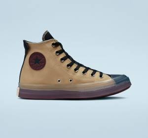 Tenis Cano Alto Converse Chuck Taylor All Star CX Stretch Lona Pretas Bordeaux Escuro | CV-391UJE