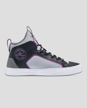 Tenis Cano Alto Converse Chuck Taylor All Star Ultra Dramatic Nights Cinzentas Pretas | CV-412FYZ