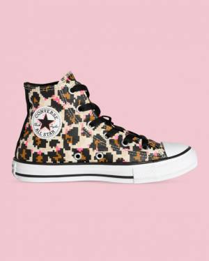 Tenis Cano Alto Converse Chuck Taylor All Star Animal Print Pretas | CV-593OED