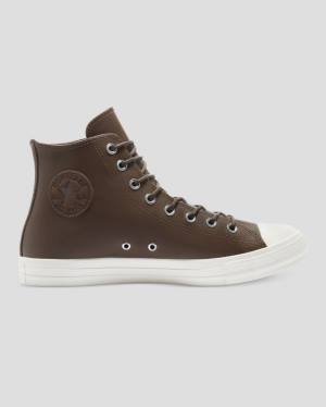 Tenis Cano Alto Converse Chuck Taylor All Star Seasonal Couro Marrom | CV-709XRO