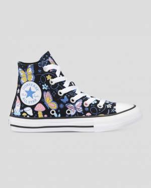 Tenis Cano Alto Converse Chuck Taylor All Star Butterfly Fun Pretas | CV-768TVU