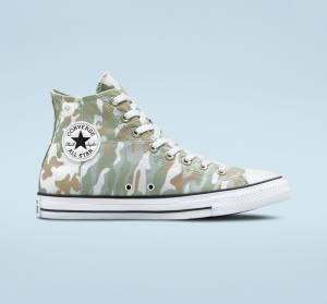 Tenis Cano Alto Converse Chuck Taylor All Star Split Panel Camo Marrom | CV-842MHA