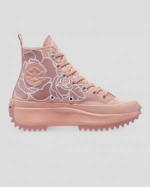 Tenis Cano Alto Converse Run Star Hike Floral Rosa | CV-670GXC