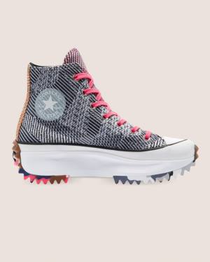 Tenis Cano Alto Converse Run Star Hike Knit Print Azuis Vermelhas | CV-475ANE