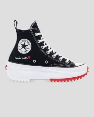 Tenis Cano Alto Converse Run Star Hike Love Thread Pretas | CV-921KZS