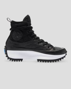 Tenis Cano Alto Converse Run Star Hike Plataforma Digital Explorer Pretas | CV-843YRP