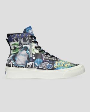 Tenis Cano Alto Converse Skidgrip Beat The World Multicoloridas | CV-236KDW