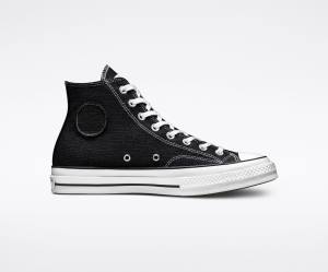 Tenis Cano Alto Converse Stussy Chuck 70 Pretas Branco | CV-402CBH