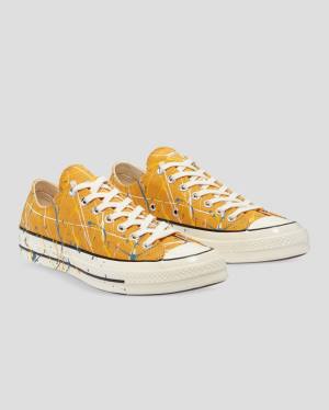 Tenis Cano Baixo Converse Chuck 70 Archive Print Paint Splatter Amarelas | CV-263QYX