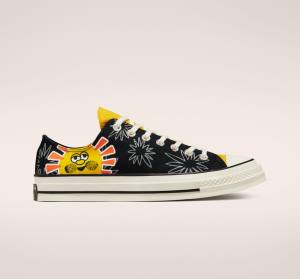 Tenis Cano Baixo Converse Chuck 70 Sunny Floral Pretas | CV-602TGR