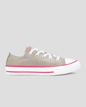 Tenis Cano Baixo Converse Chuck Taylor All Star Glitter Texteis Marrom | CV-254WYD