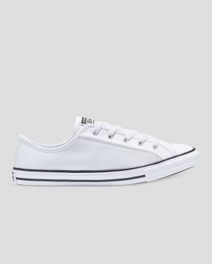 Tenis Cano Baixo Converse Chuck Taylor All Star Dainty Couro Branco | CV-310JAV