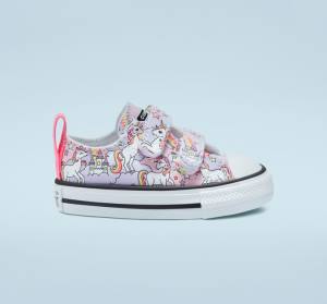 Tenis Cano Baixo Converse Chuck Taylor All Star Easy-On Neon Unicorn Rosa Multicoloridas Branco | CV-364WOB