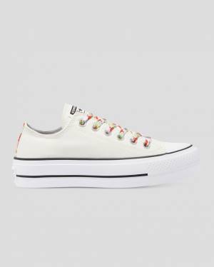 Tenis Cano Baixo Converse Chuck Taylor All Star Lift Garden Party Bege | CV-451QOW