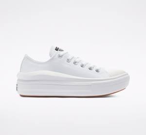 Tenis Cano Baixo Converse Chuck Taylor All Star Move Plataforma Branco Branco Branco | CV-480OUC