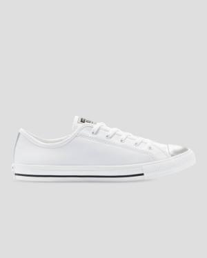 Tenis Cano Baixo Converse Chuck Taylor All Star Dainty Mono Metallic Branco | CV-578TJW