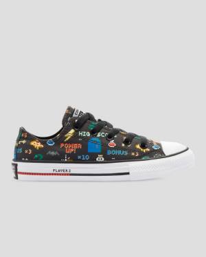 Tenis Cano Baixo Converse Chuck Taylor All Star Gamer Print Pretas | CV-605IEC