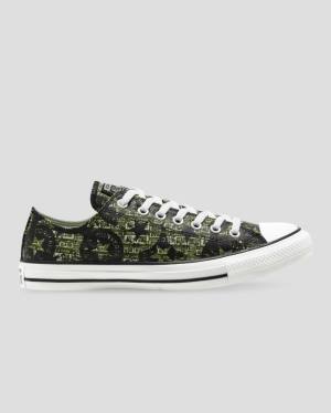 Tenis Cano Baixo Converse Chuck Taylor All Star Logo Replay Pretas | CV-756JRC