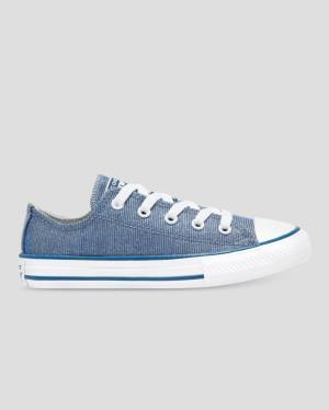 Tenis Cano Baixo Converse Chuck Taylor All Star Glitter Texteis Azuis | CV-795VXM