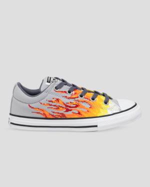 Tenis Cano Baixo Converse Chuck Taylor All Star Street Digi Flame Cinzentas Amarelas | CV-965HBX