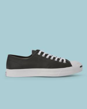 Tenis Cano Baixo Converse Jack Purcell Foundational Couro Pretas | CV-596SQE