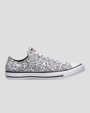 Tenis Cano Baixo Converse Keith Haring Chuck Taylor All Star Branco Pretas Vermelhas | CV-853HBL