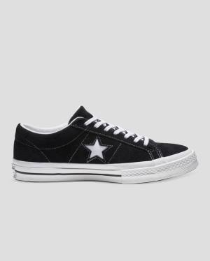 Tenis Cano Baixo Converse One Star Premium Camurça Pretas | CV-983OUB