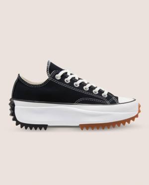 Tenis Cano Baixo Converse Run Star Hike Lona Pretas | CV-637YIA