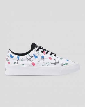 Tenis Cano Baixo Converse Skid Grip 80s Archive Print Branco | CV-758MZS