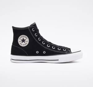 Tenis Skate Converse CONS Chuck Taylor All Star Pro Camurça Pretas Branco | CV-765UVC